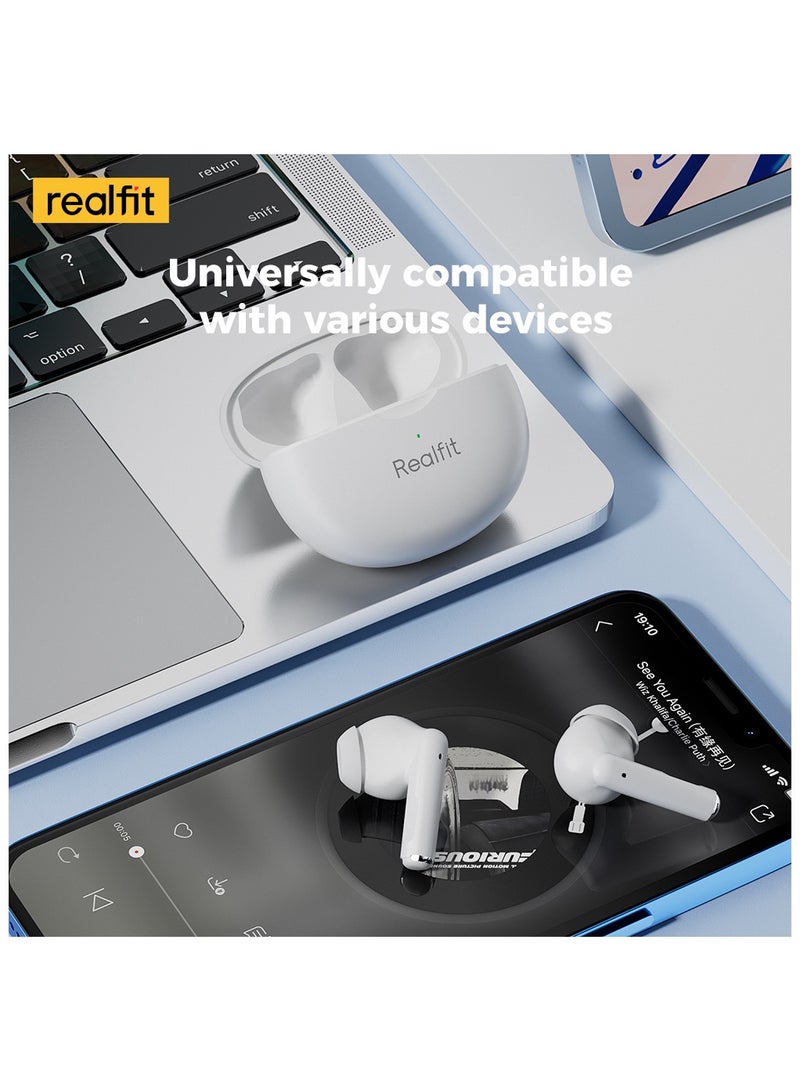 F2 Pro TWS ANC True Wireless Earbuds White