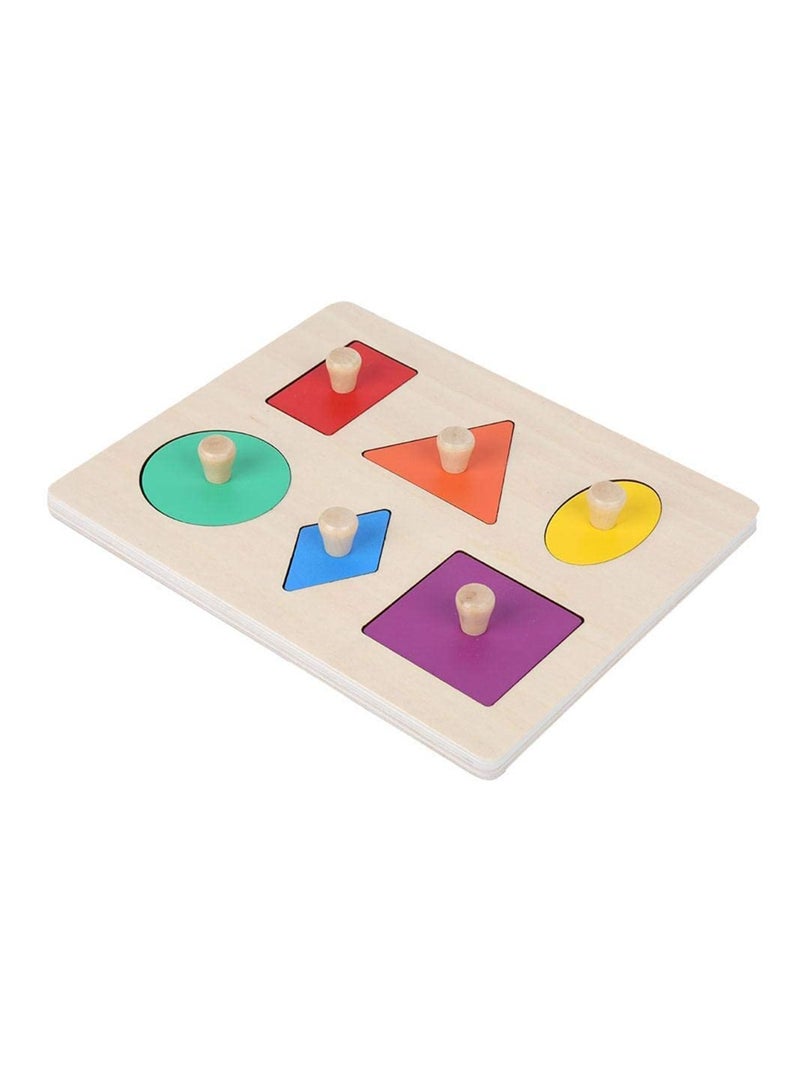 Wooden Children Early Education Educational Building Block Puzzle Geometric Shape Color Matching Sorting Stacking Plugging Toys Montessori Toy for 1 2 3 Years Kids Girls Toddlers Boys