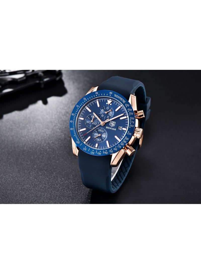 Watches for Men Watch Quartz Luxury Chronograph Water Resistant Watch 5140