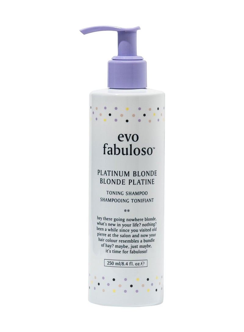 Evo Fabuloso Platinum Blonde Toning Shampoo 250ml