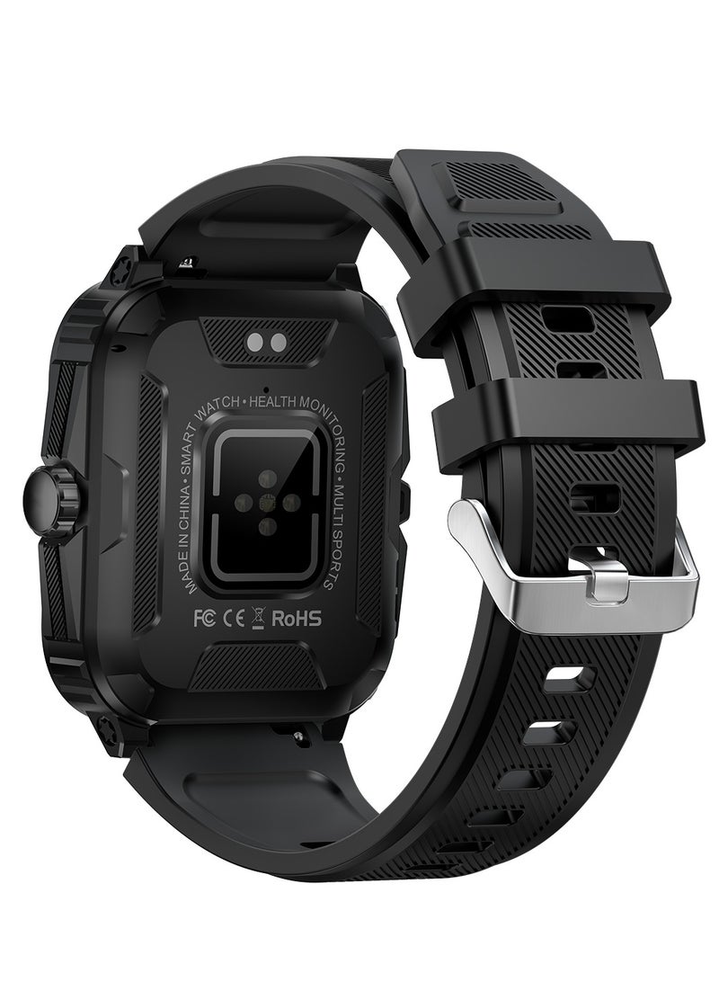 Smart Watch For Men 1.96 inch HD Screen 430mAh Large Battery 100+ Sports Modes Smartwatch IP67 Waterproof