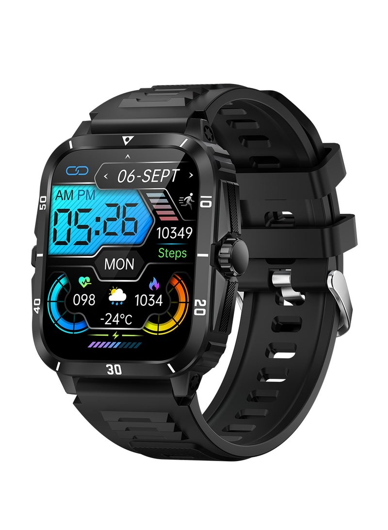 Smart Watch For Men 1.96 inch HD Screen 430mAh Large Battery 100+ Sports Modes Smartwatch IP67 Waterproof