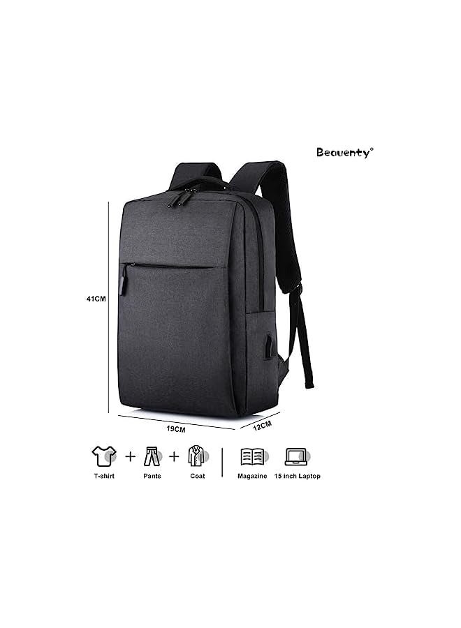 Waterproof Business Laptop Backpack 15 Inch, Travel Backpacks With Laptop Compartment And USB Charging, Durable Business bag