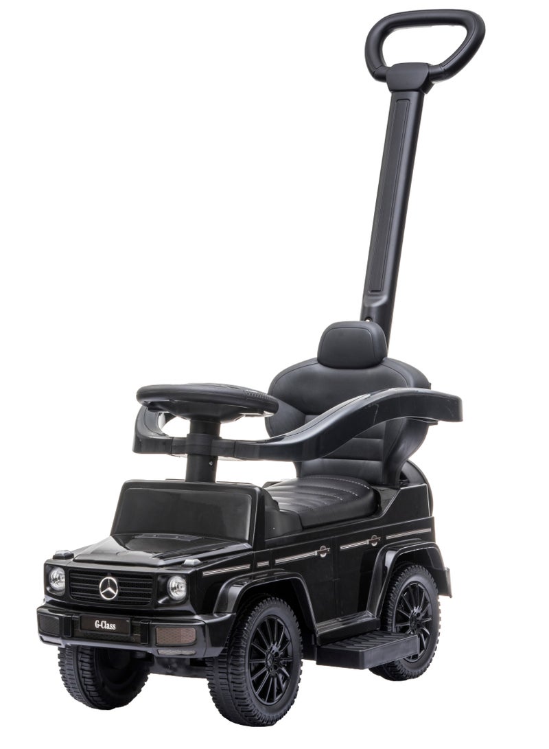 Lovely Baby Mercedes-Benz Push Car for Kids LB 3388H, Ride-on w/ Handlebar, Storage, Comfortable Foot-Rest, Age 1-3 Yrs - Black