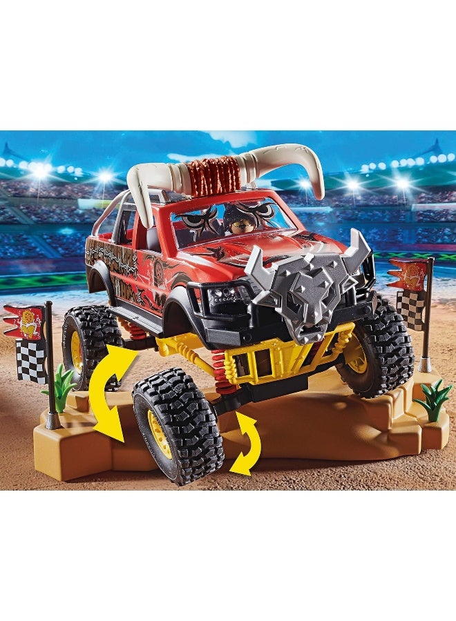 Playmobil Stunt Show Bull Monster Truck Multicolor, 51.5 x 28.4 x 12.4 cm, count of 2