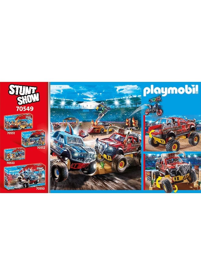 Playmobil Stunt Show Bull Monster Truck Multicolor, 51.5 x 28.4 x 12.4 cm, count of 2