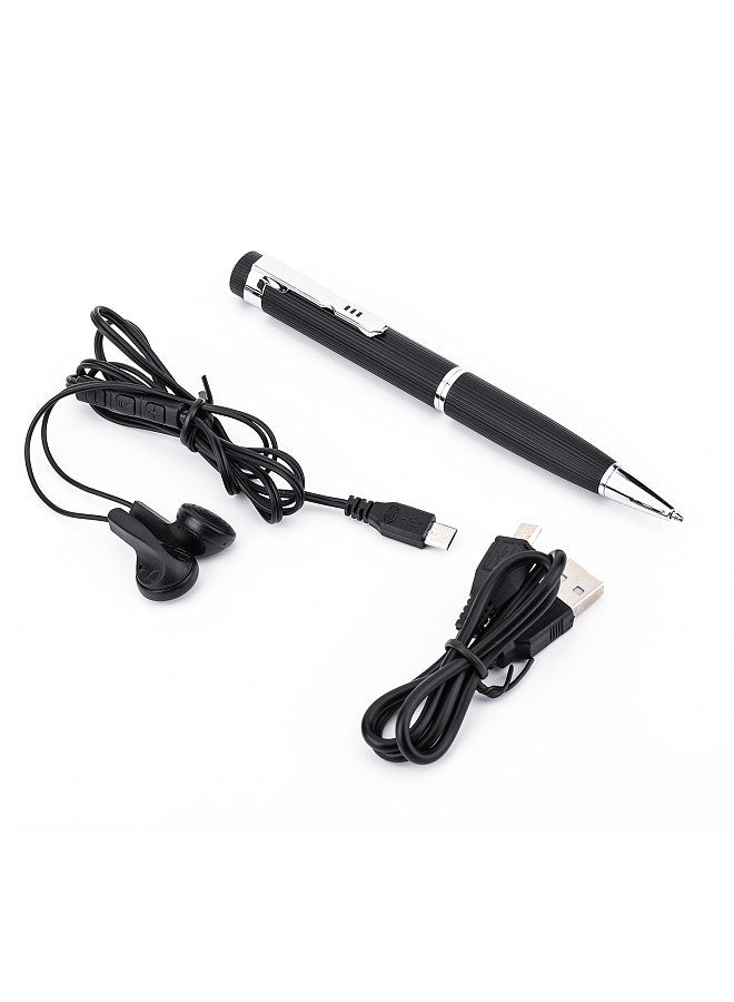 Digital Voice Recorder Pen Sound Audio Activated Dictaphone Recording Device Professional Music Player with USB Cable Earplug for Lecture Class Meeting Interview