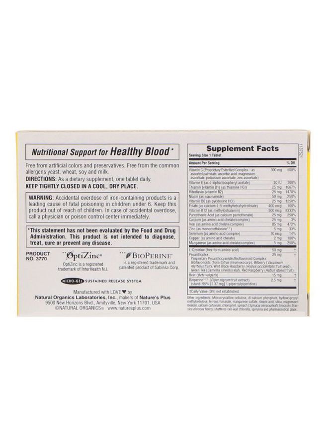 Hema-Plex Synergistic Cofactors Total Blood Health - 30 Tablet