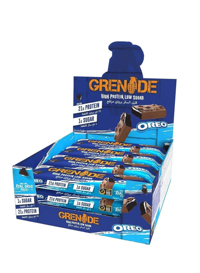 Grenade High Protein Low Sugar Bar OREO 60g Pack of 12