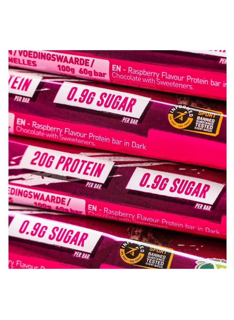 Grenade High Protein Low Sugar Bar Dark Chocolate Raspberry 60g Pack of 12