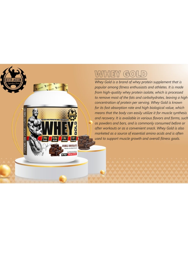 Dexter Jackson Gold Series Whey Gold - Double Chocolate, 2268g (5 Lbs), 67 Servings