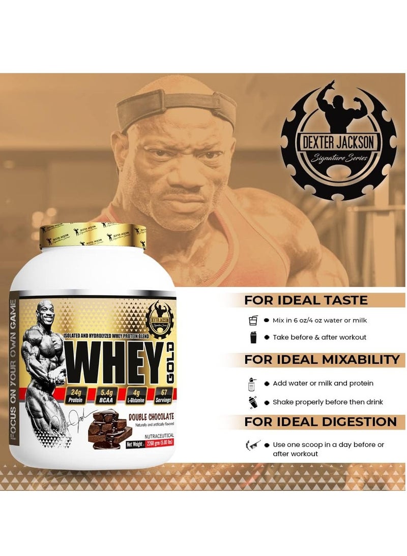 Dexter Jackson Gold Series Whey Gold - Double Chocolate, 2268g (5 Lbs), 67 Servings