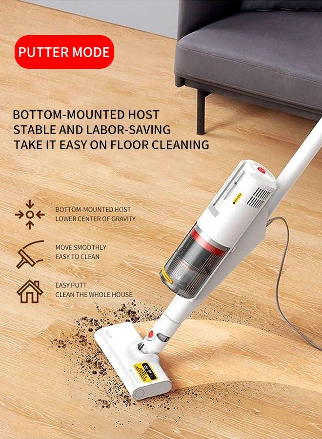 Hand Held Vacuum Cleaner Household Strength Dust Collector 0.5 L 400 W DX300 White