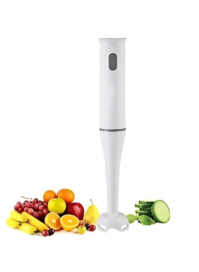 Handheld Stick Soup Blender Electric 200W - Immersion Blender & Handheld Food Mixer for Kitchen, 2-Speed Stick Blender for Sauces, Soups, Baby Food, Smoothies, and More, Easy to Use & Clean, White