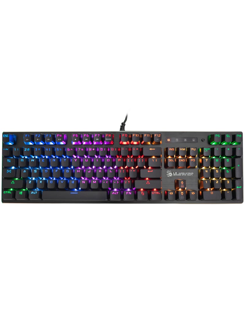 Light Strike RGB Gaming Keyboard B820R, Dual Colour Keycaps, Spill Resistant, Adjustable Backlights, 6 RGB Lighting Effects, Self-Customize RGB, Zero-Lag Response, Linear and Smooth, Grey