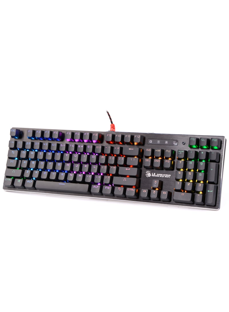 Light Strike RGB Gaming Keyboard B820R, Dual Colour Keycaps, Spill Resistant, Adjustable Backlights, 6 RGB Lighting Effects, Self-Customize RGB, Zero-Lag Response, Linear and Smooth, Grey