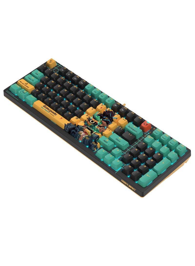 Alpha Optical Switch Performance Gaming Keyboard AT98, Adjustable Actuation Point, Gaming PBT Keycaps, 7 RGB Backlit Effects, Stealth Quiet Typing, Renegade Design