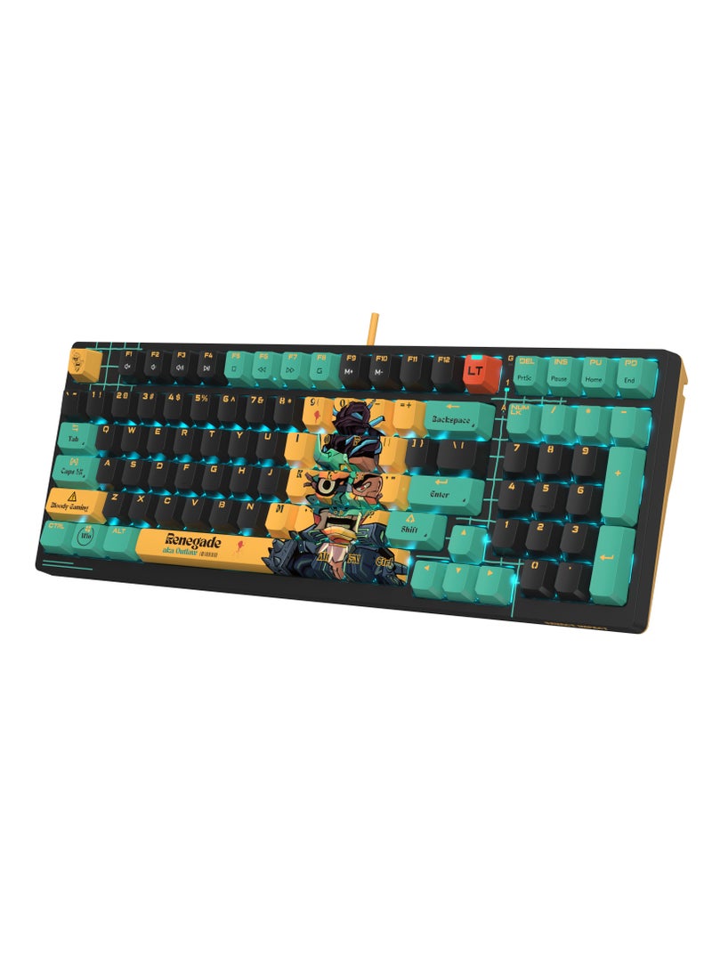 Alpha Optical Switch Performance Gaming Keyboard AT98, Adjustable Actuation Point, Gaming PBT Keycaps, 7 RGB Backlit Effects, Stealth Quiet Typing, Renegade Design