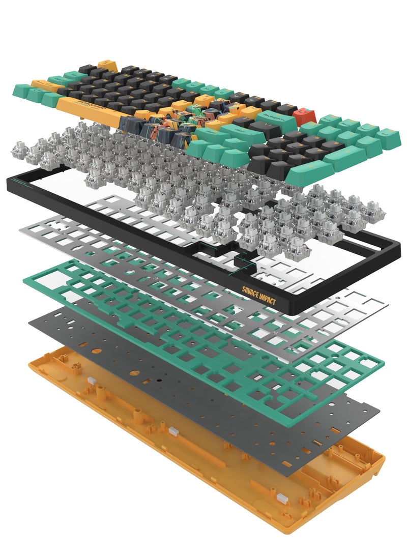 Alpha Optical Switch Performance Gaming Keyboard AT98, Adjustable Actuation Point, Gaming PBT Keycaps, 7 RGB Backlit Effects, Stealth Quiet Typing, Renegade Design