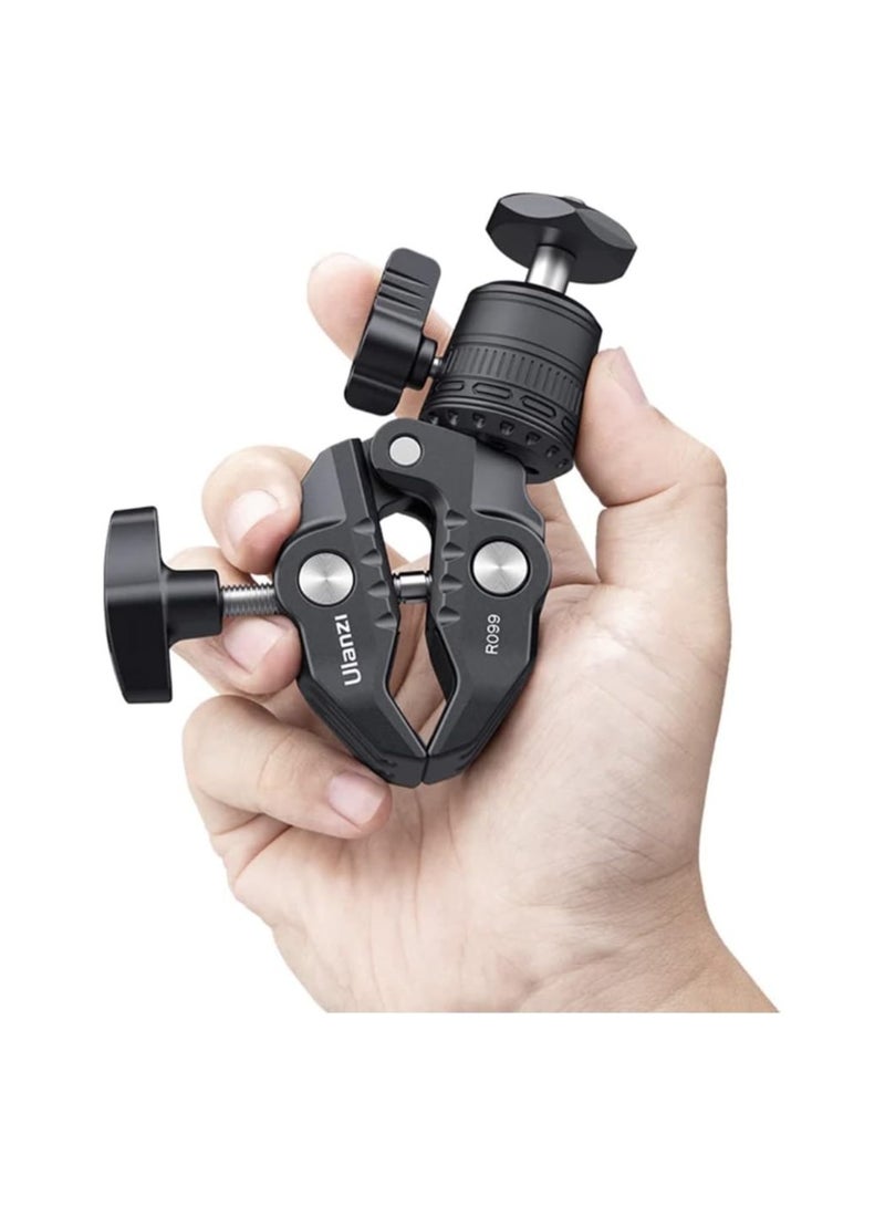 R099 Super Clamp Camera Mount Clamp With 360° Ballhead