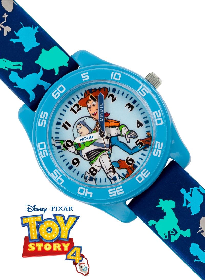 Disney Pixar Toy Story 4 Blue Silicon Strap Boys Watch - TYM9000