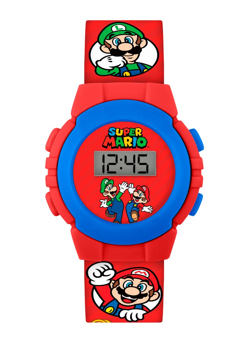 Nintendo Super Mario Red Digital Boys Watch - GSM4234