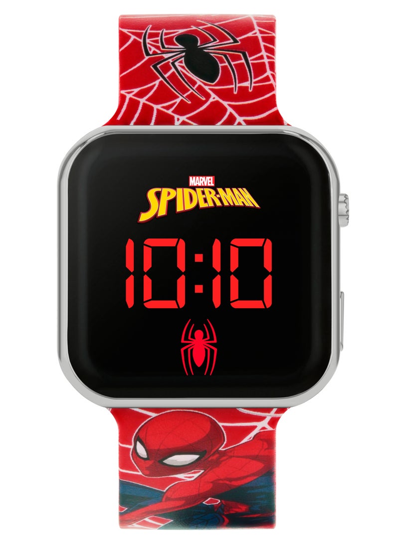 Disney Marvel Spiderman Red Strap LED Boys Watch - SPD4719ARG