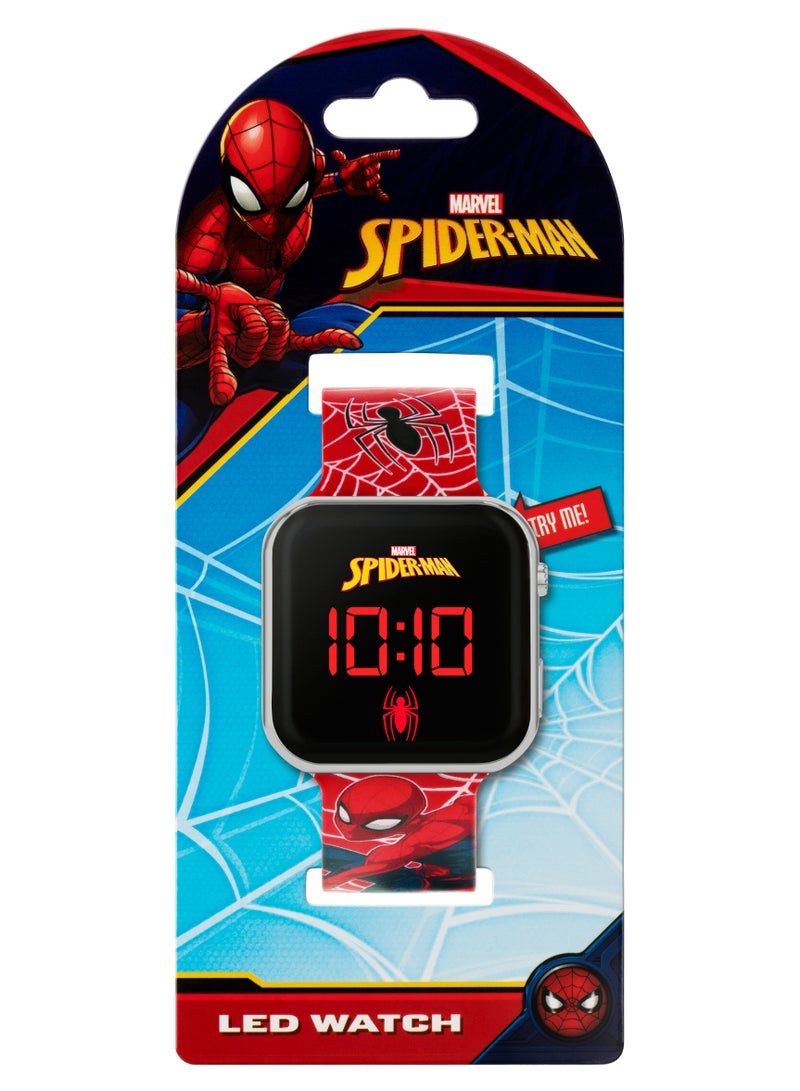 Disney Marvel Spiderman Red Strap LED Boys Watch - SPD4719ARG