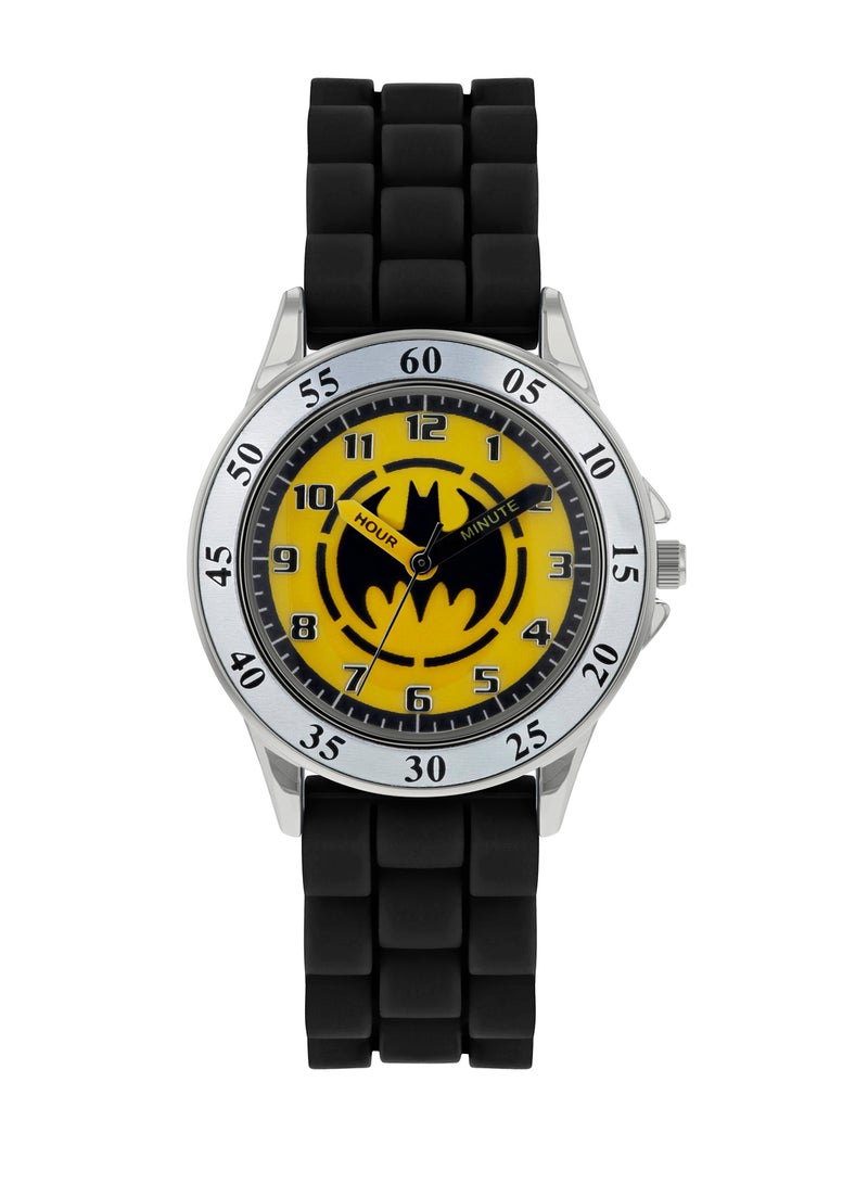 Warner Brothers Batman Black Silicon Strap Watch - BAT9522