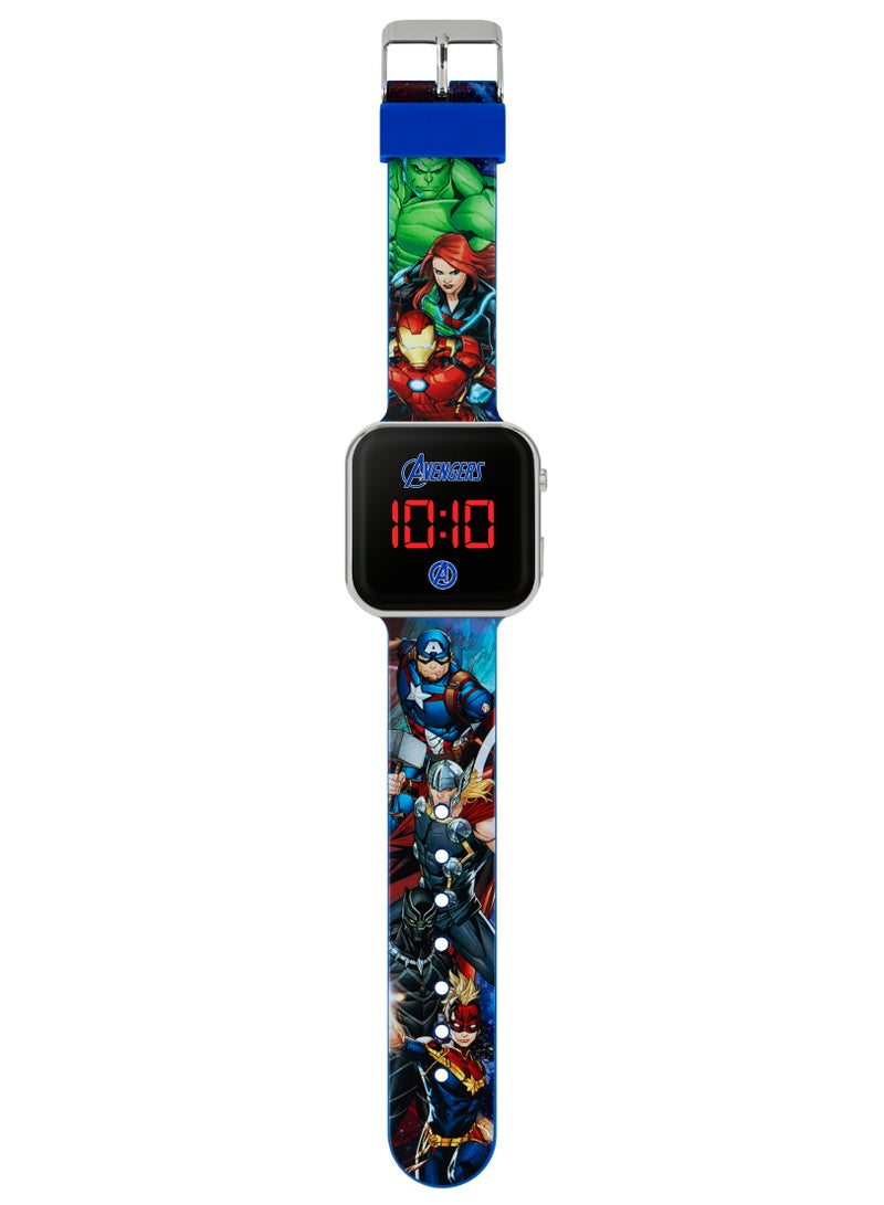 Disney Marvel Avengers Blue Strap LED Boys Watch - AVG4706ARG