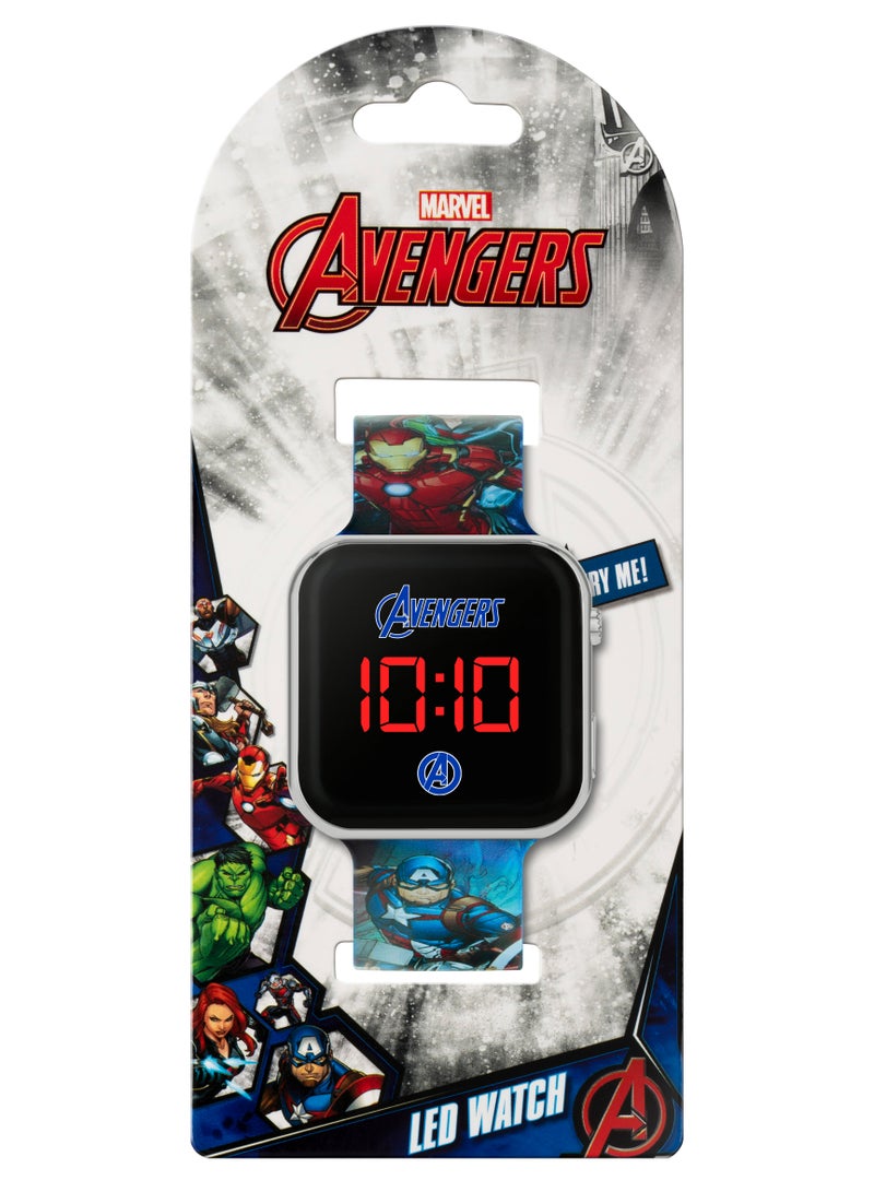 Disney Marvel Avengers Blue Strap LED Boys Watch - AVG4706ARG