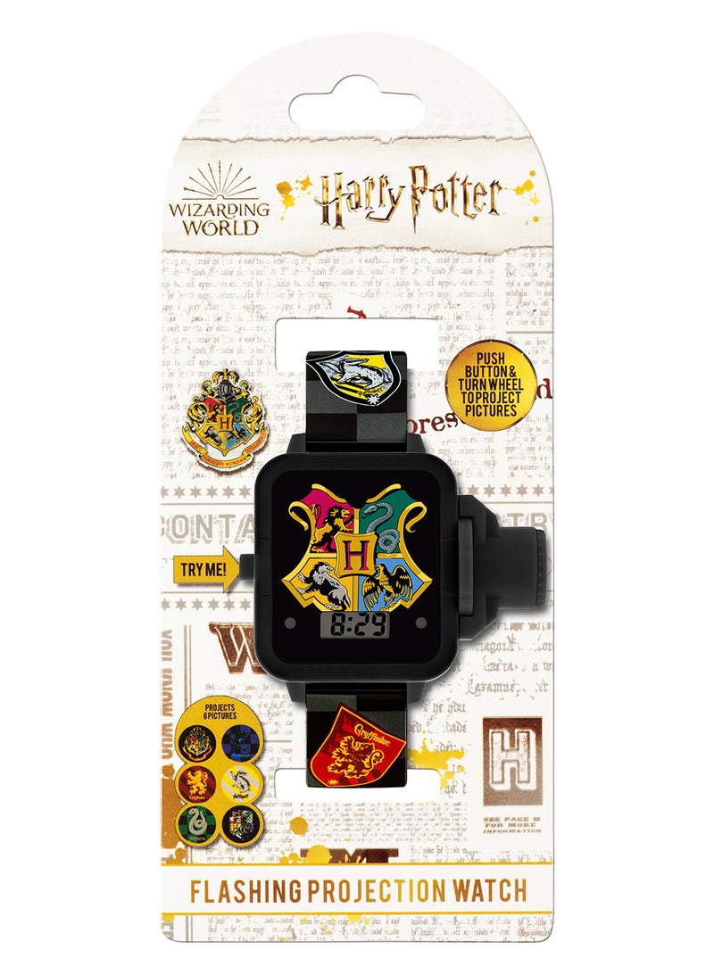 Warner Brothers Harry Potter Black Strap Projection Watch - HP4113