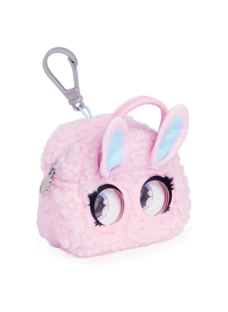 Purse Pets Micros Fuzzy Bunny BB Stylish Small Purse with Eye Roll Feature