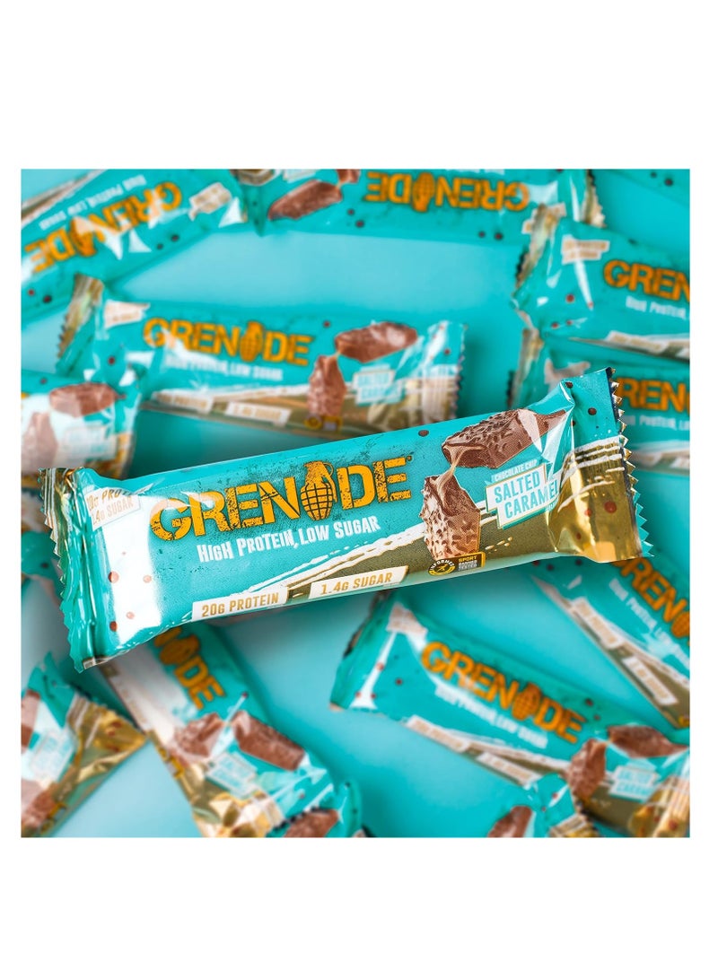 Grenade High Protein Low Sugar Bar Chocolate Chip Salted Caramel 60g Pack of 12