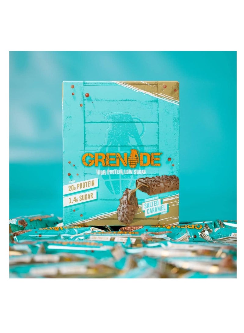 Grenade High Protein Low Sugar Bar Chocolate Chip Salted Caramel 60g Pack of 12