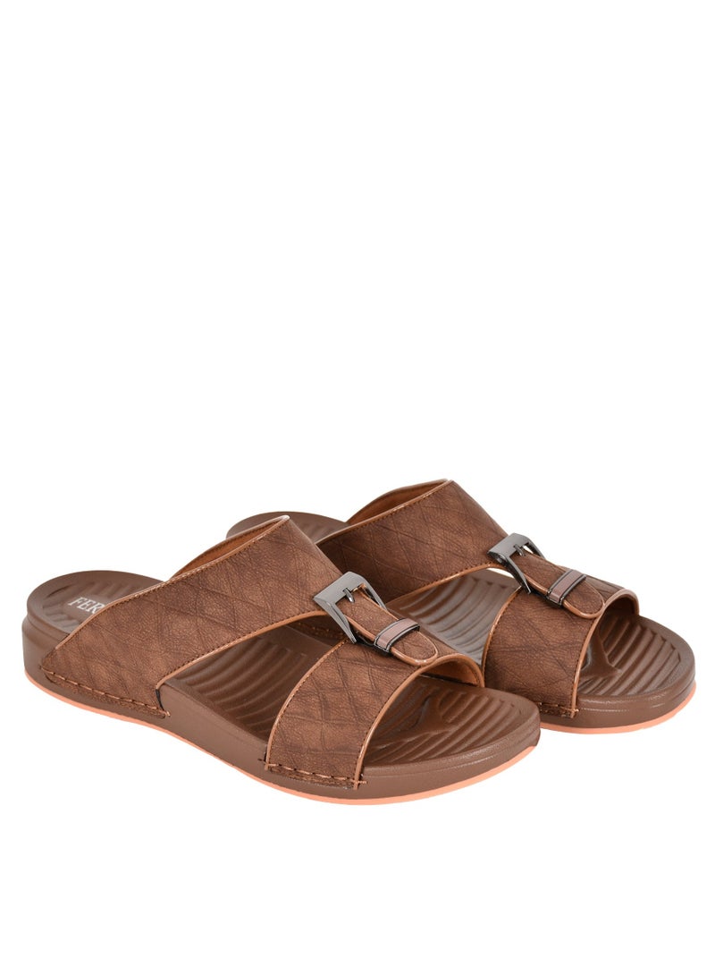 Mens  Stylish Brown Arabic Sandals