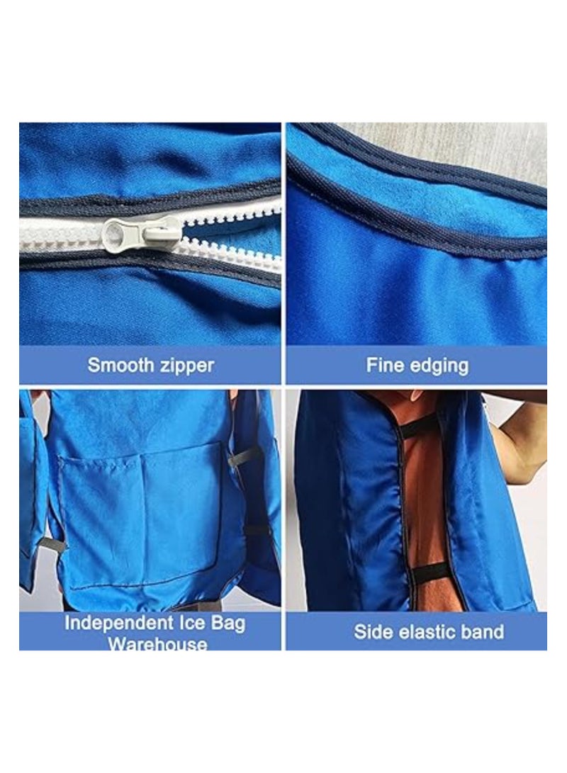 Cooling Vests, with 4 Pcs Ice Pack, Cooling Safety Vest, Breathable Cool Clothes, Cooling Vest High Temperature Moisture Wicking, Ice Vest for Outdoor Working Fishing Cycling Running