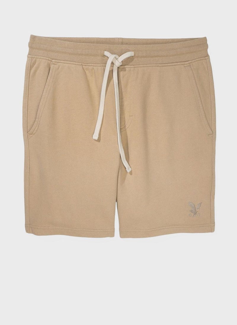 Logo Drawstring Sweat Shorts