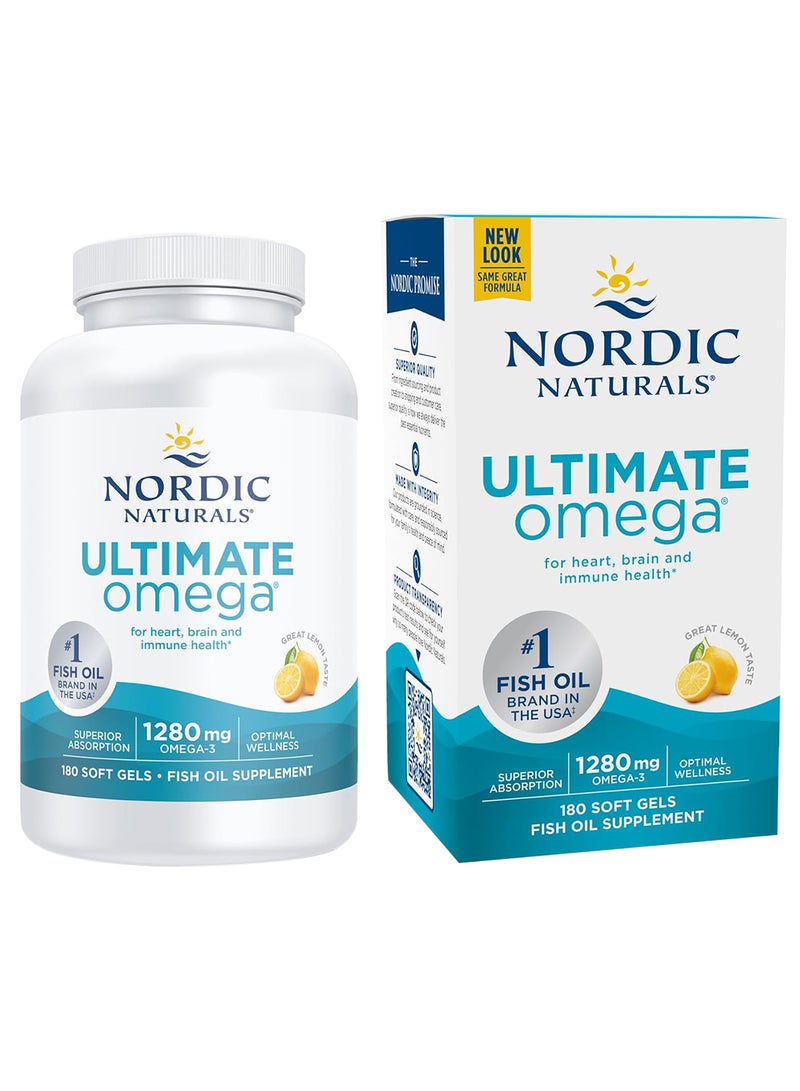 Ultimate Omega Support For A Healthy Heart Lemon 180 Soft Gels