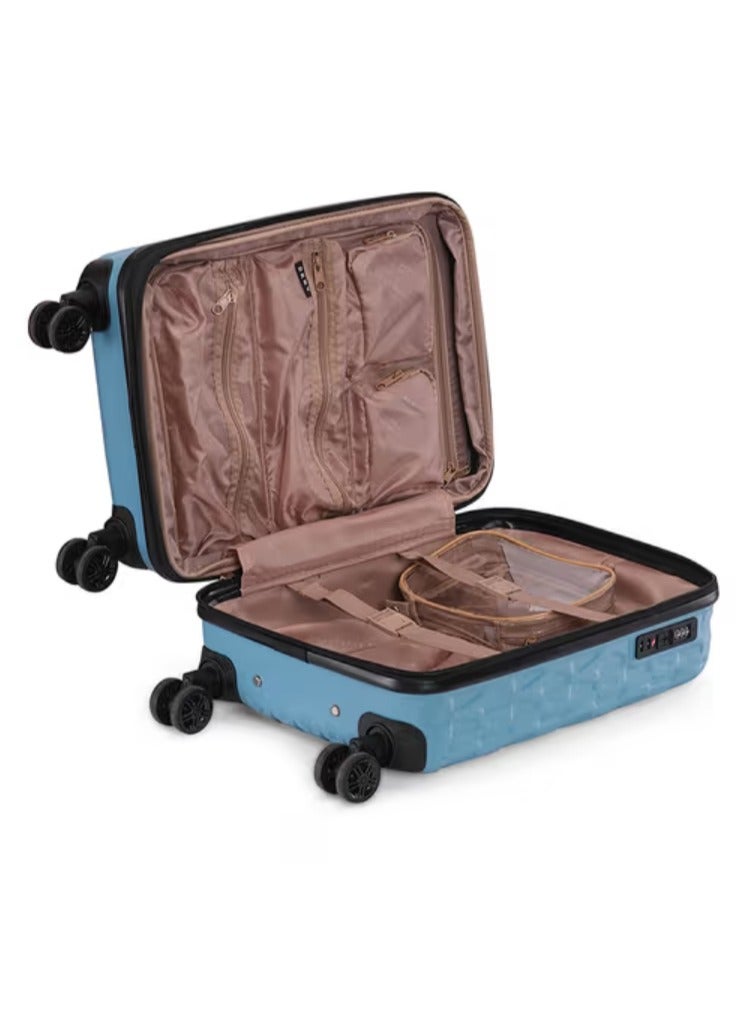 DNA Hardside Luggage on Wheels for Unisex | Ultra Lightweight ABS on with Spinner Wheels 4 Color Lavender Blue