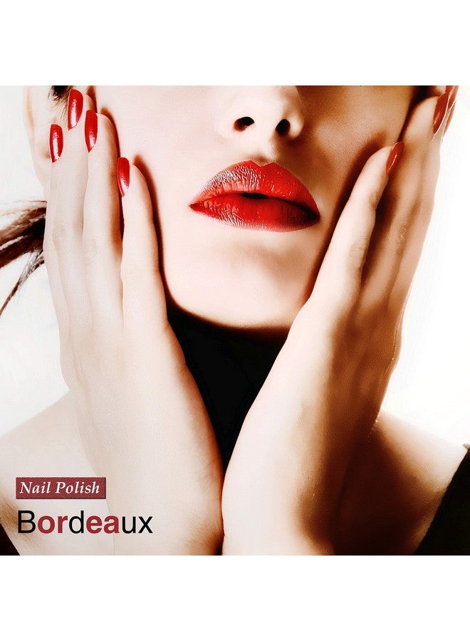 Natural Non Toxic Nail Polish Vegan And Cruelty Free Nail Paint For Nail Art Fast Drying Nail Polish For Women Long Lasting Nail Polish (Bordeaux)