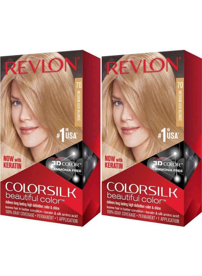 Colorsilk Hair Color 70 Medium Ash Blonde 1 Each ( Pack Of 2)