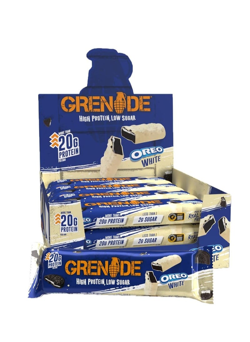 Grenade High Protein Low Sugar Bar Oreo White 60g Pack of 12