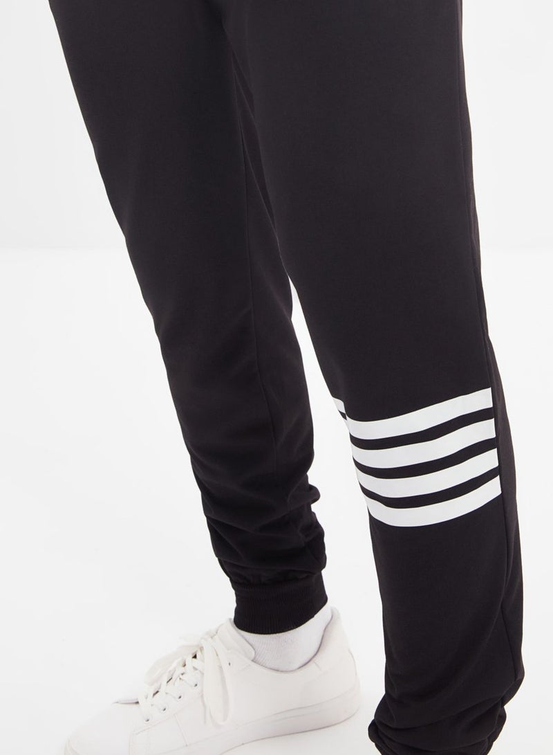 Side Stripe Cuffed Sweatpants