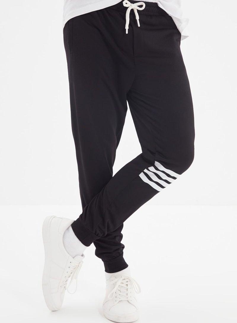 Side Stripe Cuffed Sweatpants