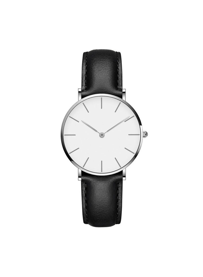 Leisure Leather Strap Waterproof Women's Watch