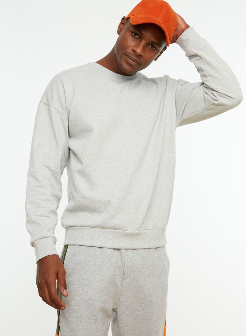 Back Print Crew Neck Sweatshirt