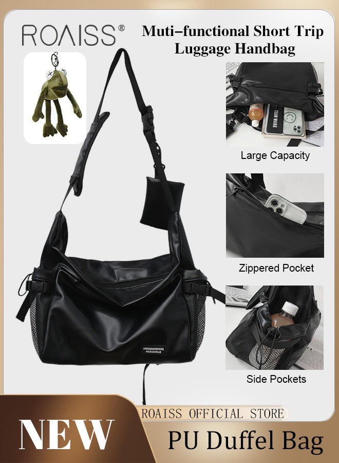 Unisex Multifunctional Chest Bag Large Capacity Shoulder Sling Bag for College Students and Commuters Ideal for multipurpose  Activities with Frog Pendant