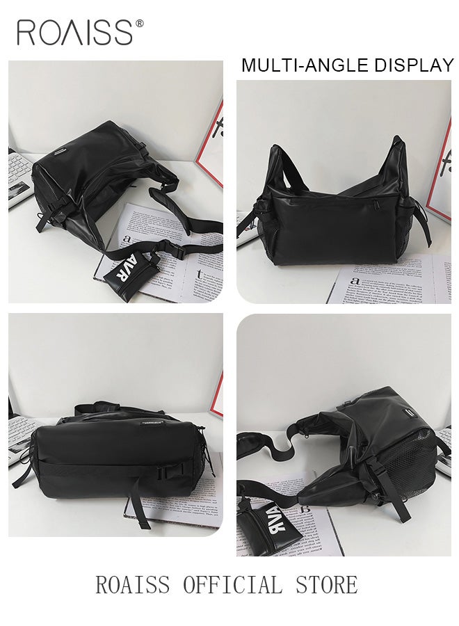 Unisex Multifunctional Chest Bag Large Capacity Shoulder Sling Bag for College Students and Commuters Ideal for multipurpose  Activities with Frog Pendant