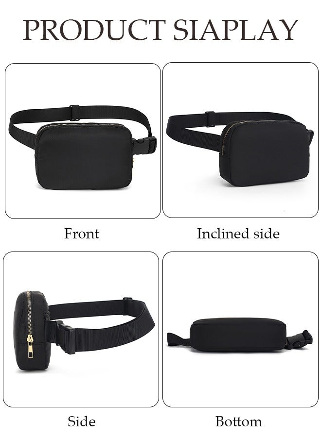 Waterproof Waist Bag Pack For Men Women Crossbody Bag with Adjustable Strap, Premium Lightweight Chest Bag For Gym Fitness Workout Travel Work Commuting